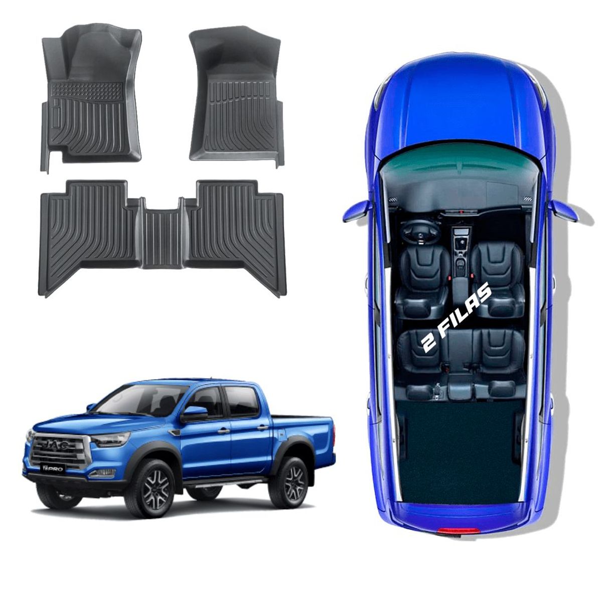 TECGO - PROTECTOR CUBRE PISO 5D TPE JAC T8 2021- EN ADELANTE
