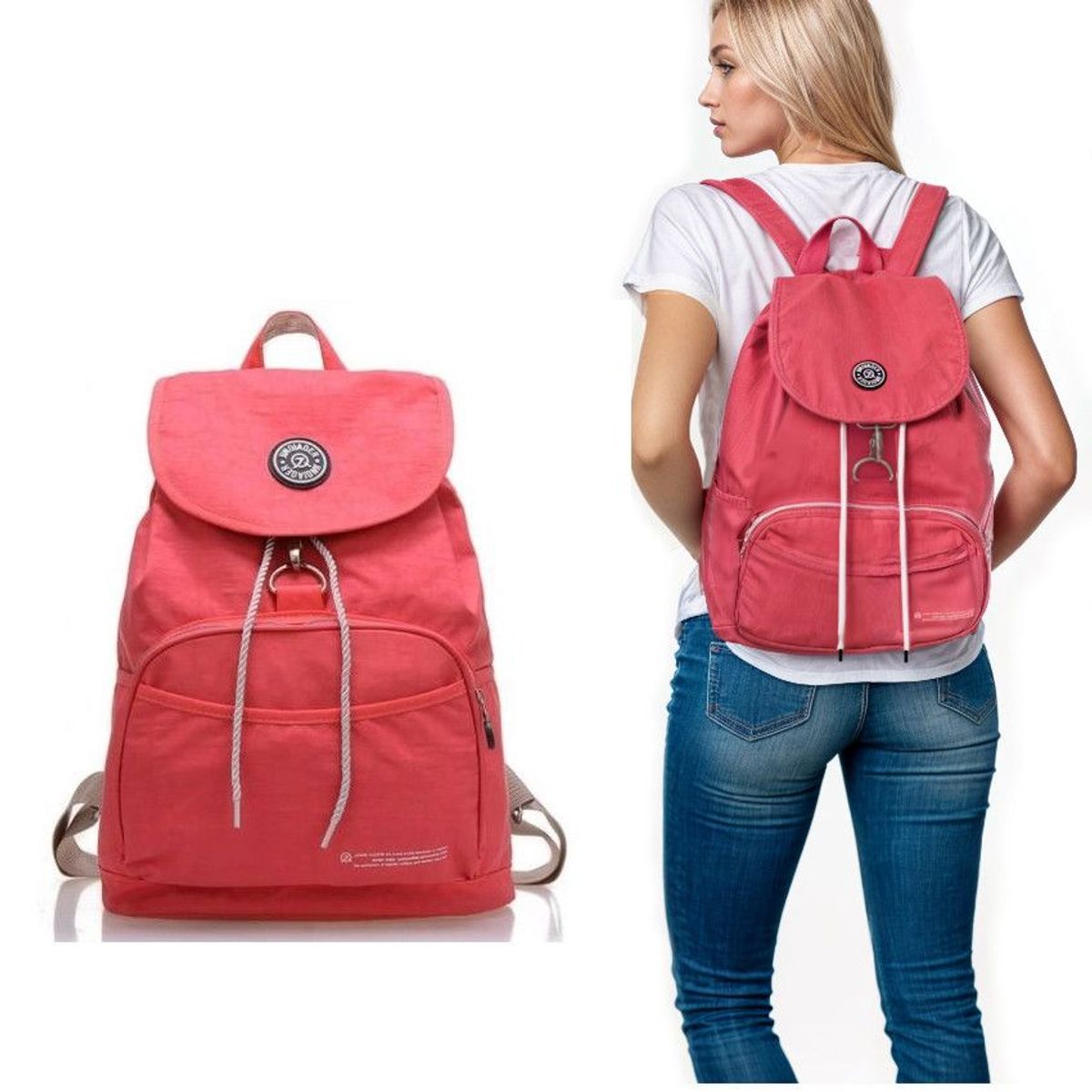 GENERICO - Mochila Dama Mujer Urbana Colegio Universidad Gym Rosa faschion