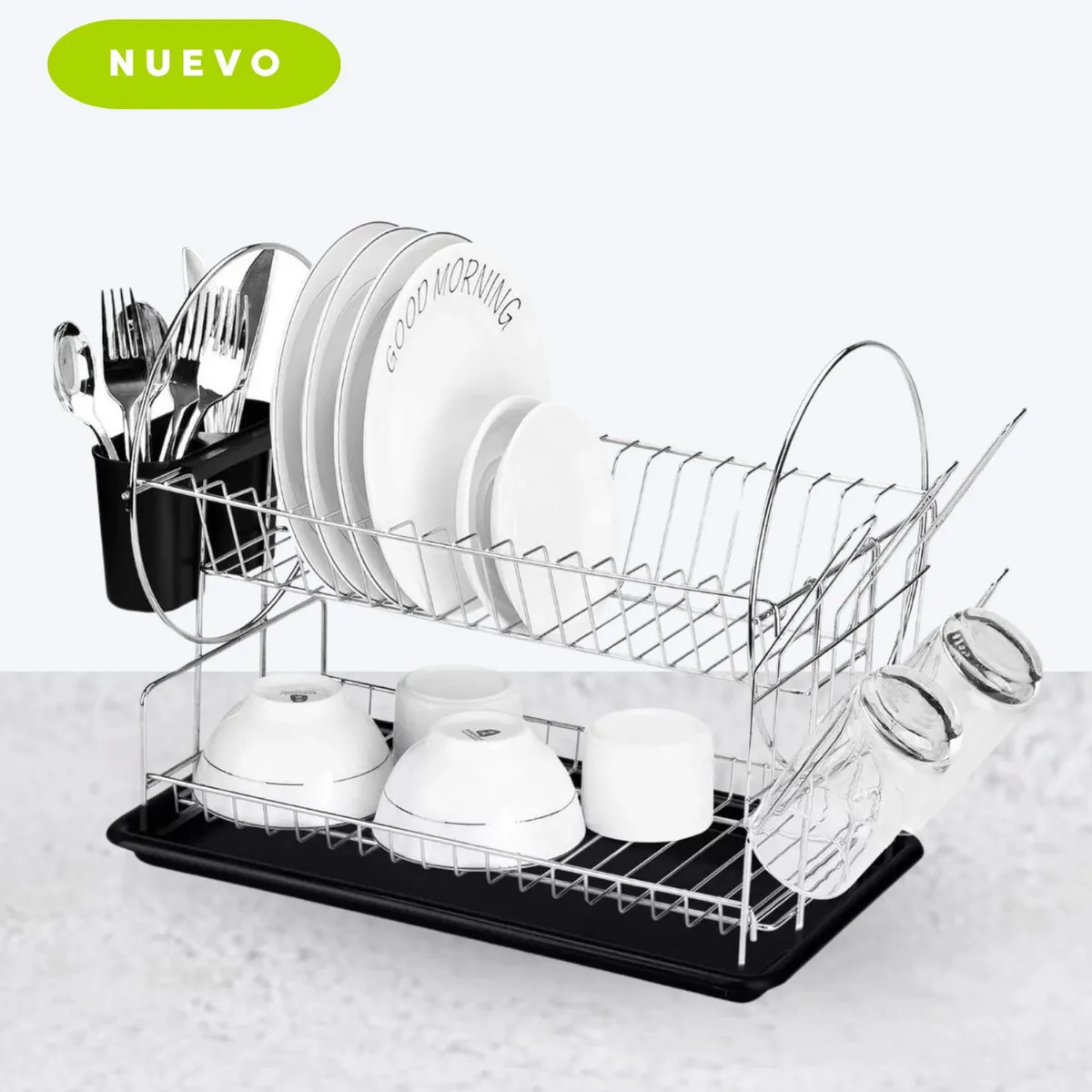 RECORD - Escurridor De Platos Record Grazia Color Negro