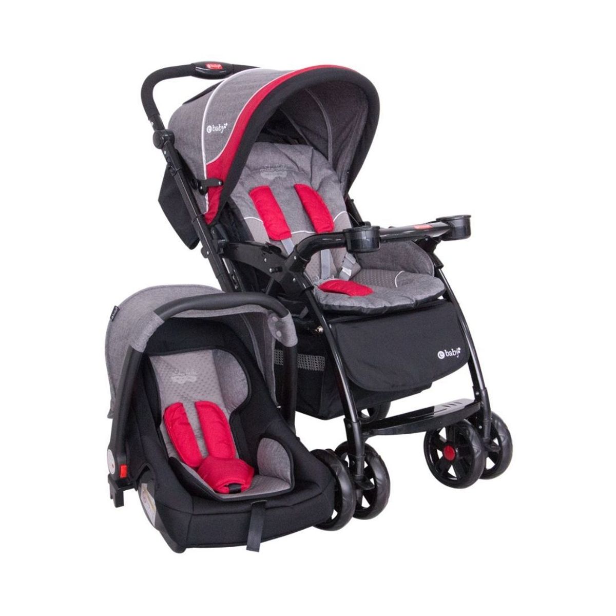 EBABY - COCHE DE PASEO BRAVIAR  EBABY  ROJO  EB1092RJ