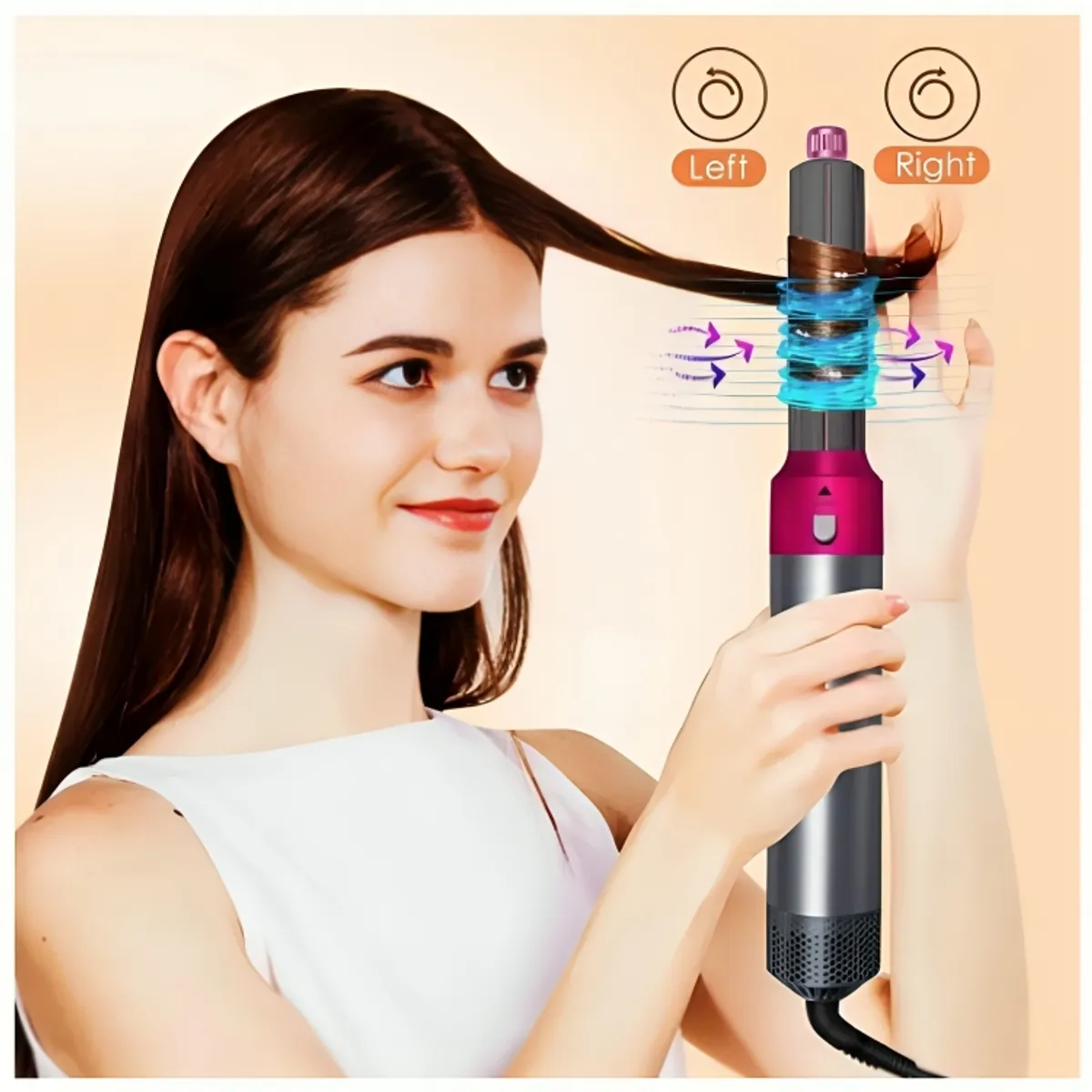 GENERICO - Cepillo Multifuncional 5 en 1 Alisador Rizador Secador para Cabello