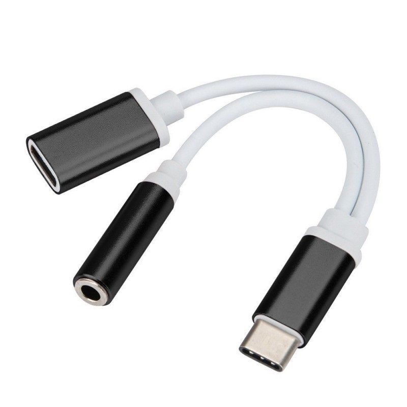 CABLE ADAPTADOR USB-C A PLUG JACK 35MM DE AUDIO - NEGRO GENERICO ...