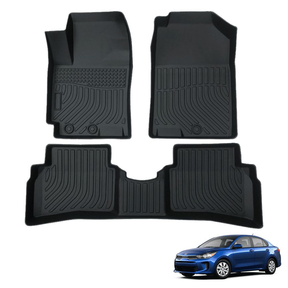 TECGO - PROTECTOR CUBRE PISO 5D TPE KIA RIO 2018-2023