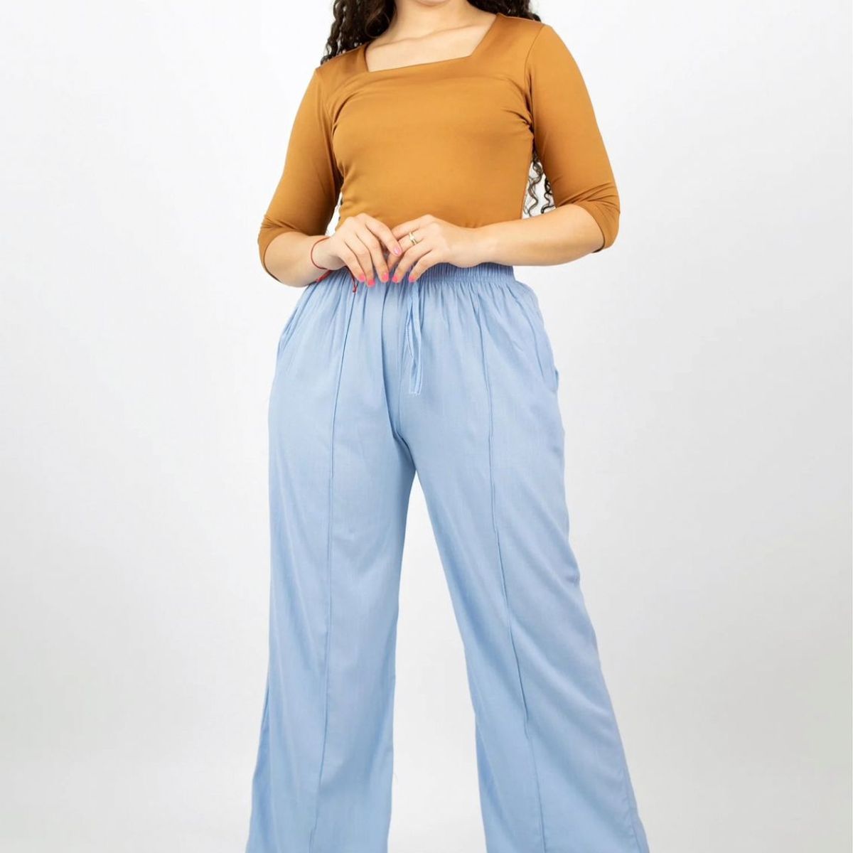 GENERICO - PANTALÓN PALAZO LINO DAMA