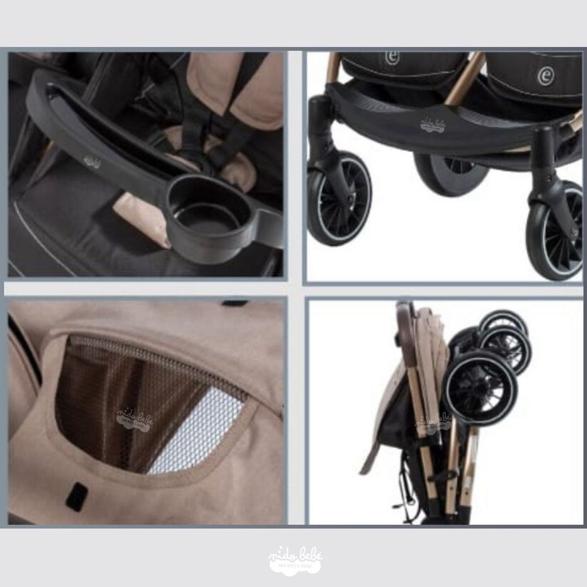 EBABY - Coche Mellicero Leo & Lea  Azul