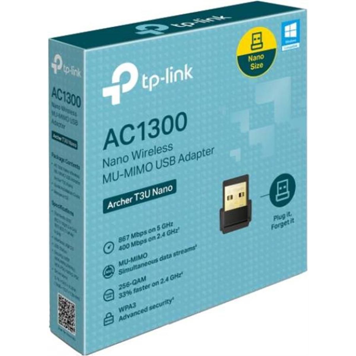 TP LINK - ADAPTADOR INALAMBRICO TP-LINK ARCHER T3U NANO ARCHER T3U