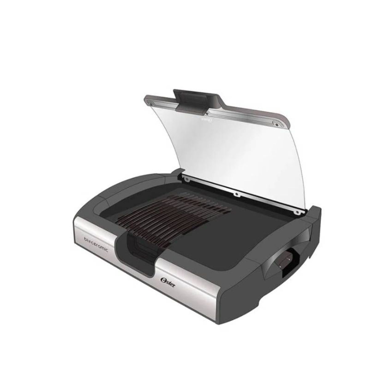 OSTER - Parrilla con Tapa de Vidrio OSTER CKSTGR3006053 Negro
