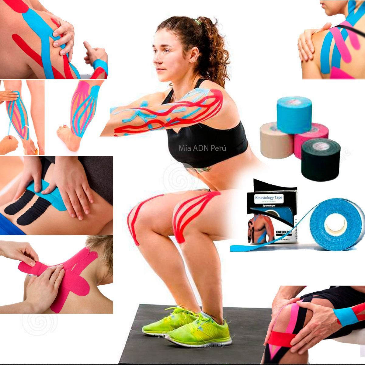 GENERICO - Kinesiology Tape Latex Cinta de Reparación Muscular