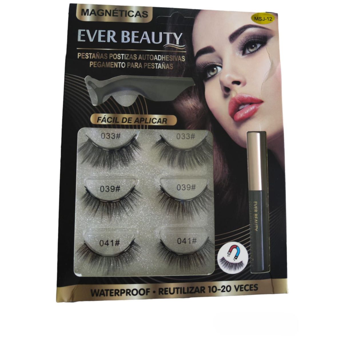 GENERICO - Pestañas Magneticas mas Pegamento - MSJ-12