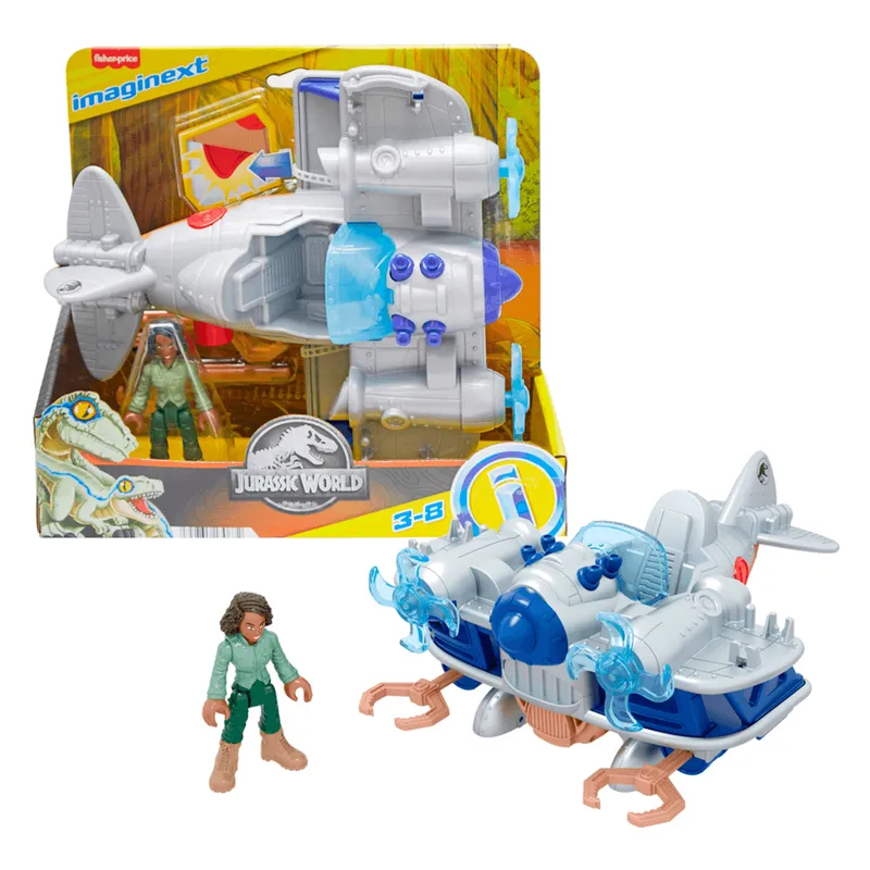 IMAGINEXT - Imaginext Jurassic - Kayla Watts y avión de juguete
