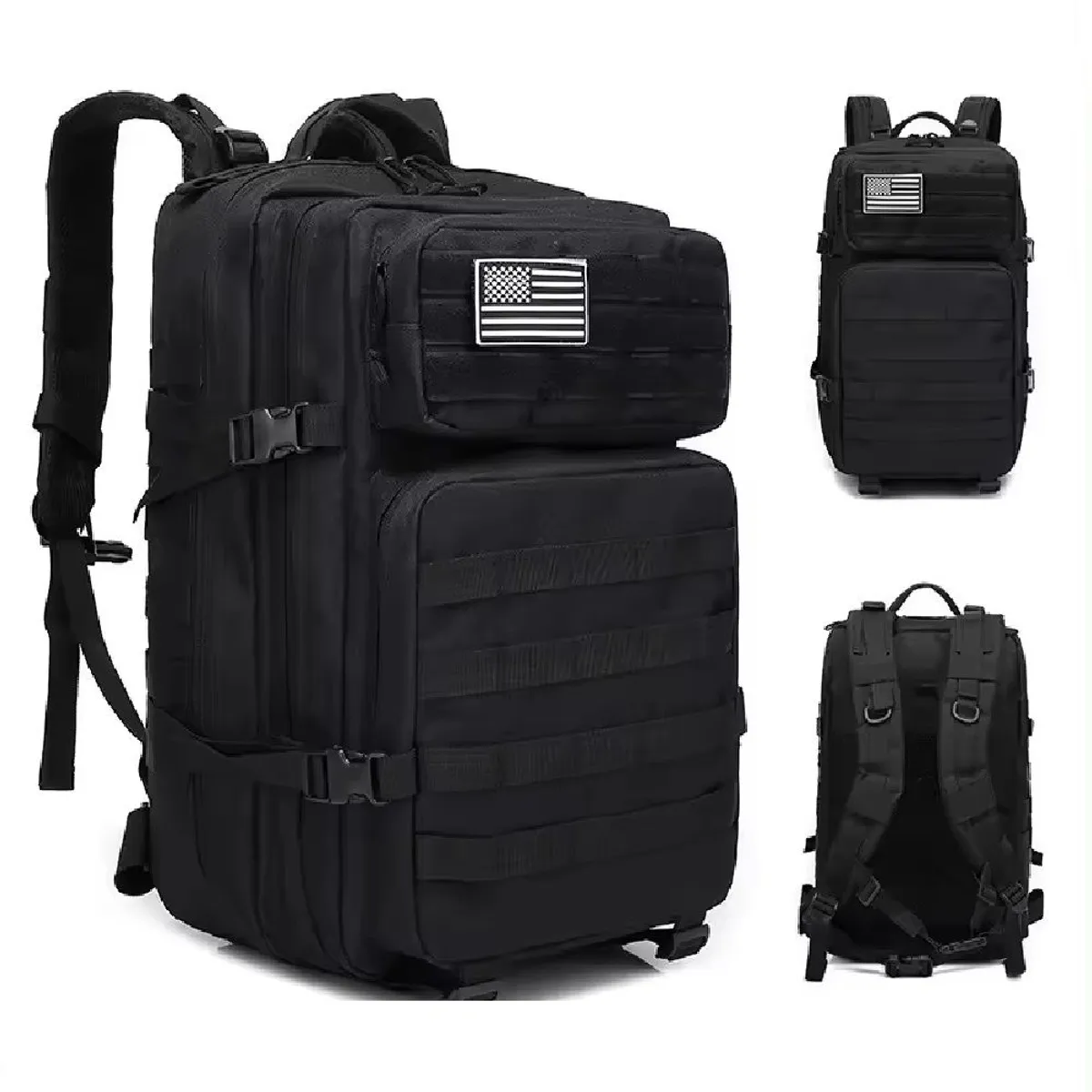 GENERICO - Mochila Militar Táctica 50L Multifuncional Camping - Negro