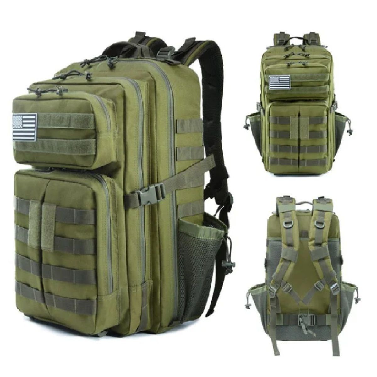 GENERICO - Mochila Militar Táctica 50L Multifuncional Camping - Verde