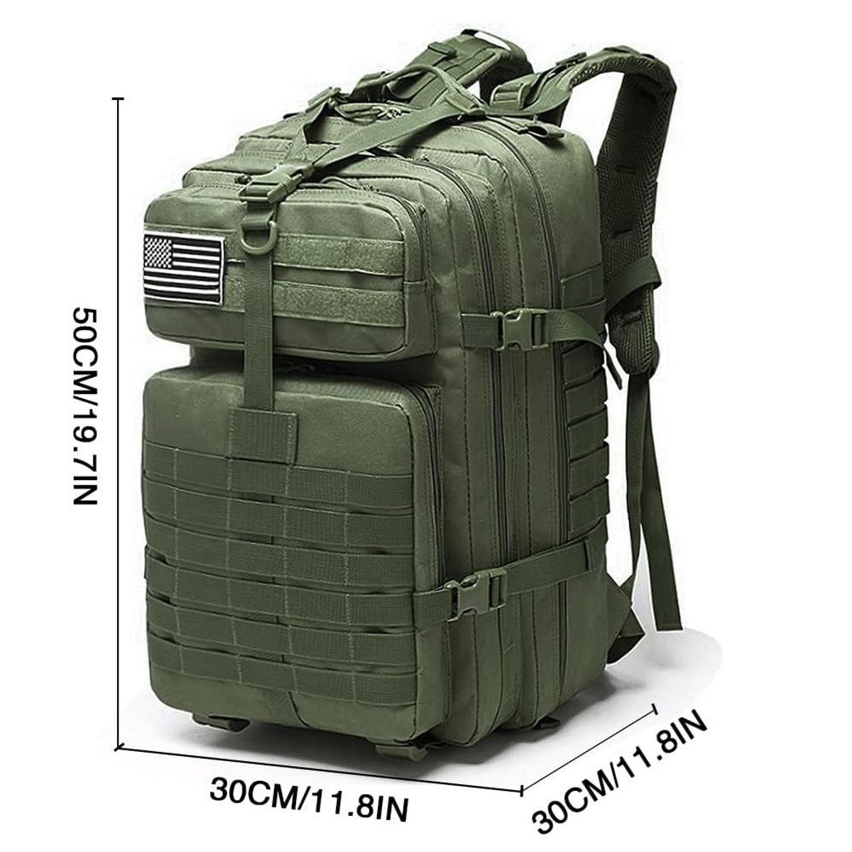 GENERICO - Mochila Militar Táctica 50L Multifuncional Camping - Verde