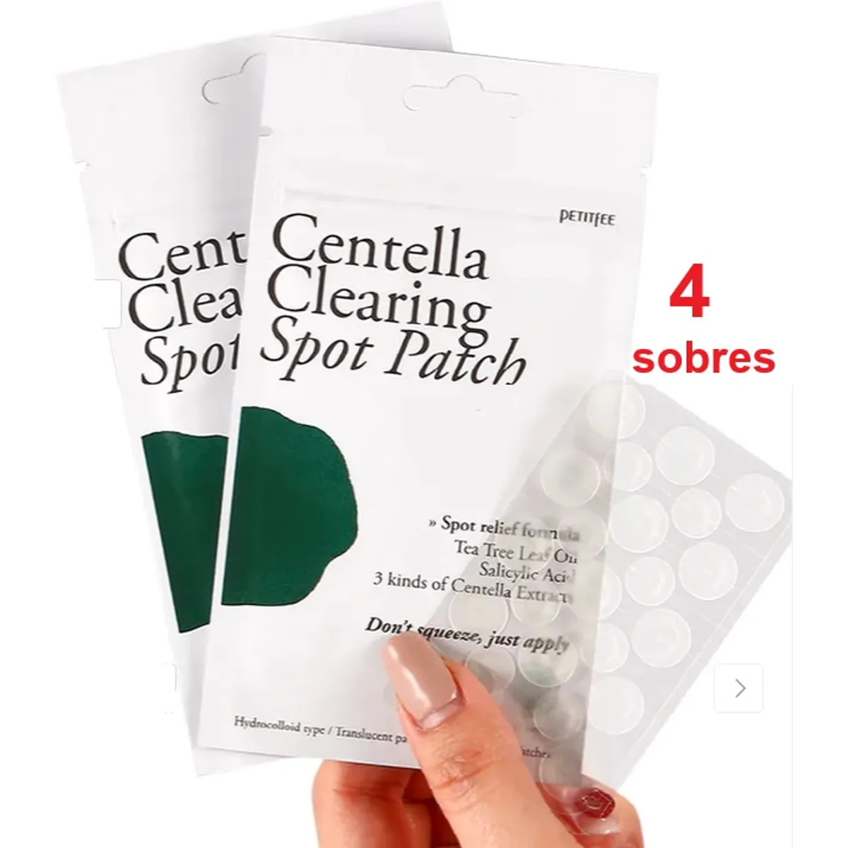 PETITFEE - 4 Sobres X 23 Parches Centella Clearing Spot Acné Petitfée
