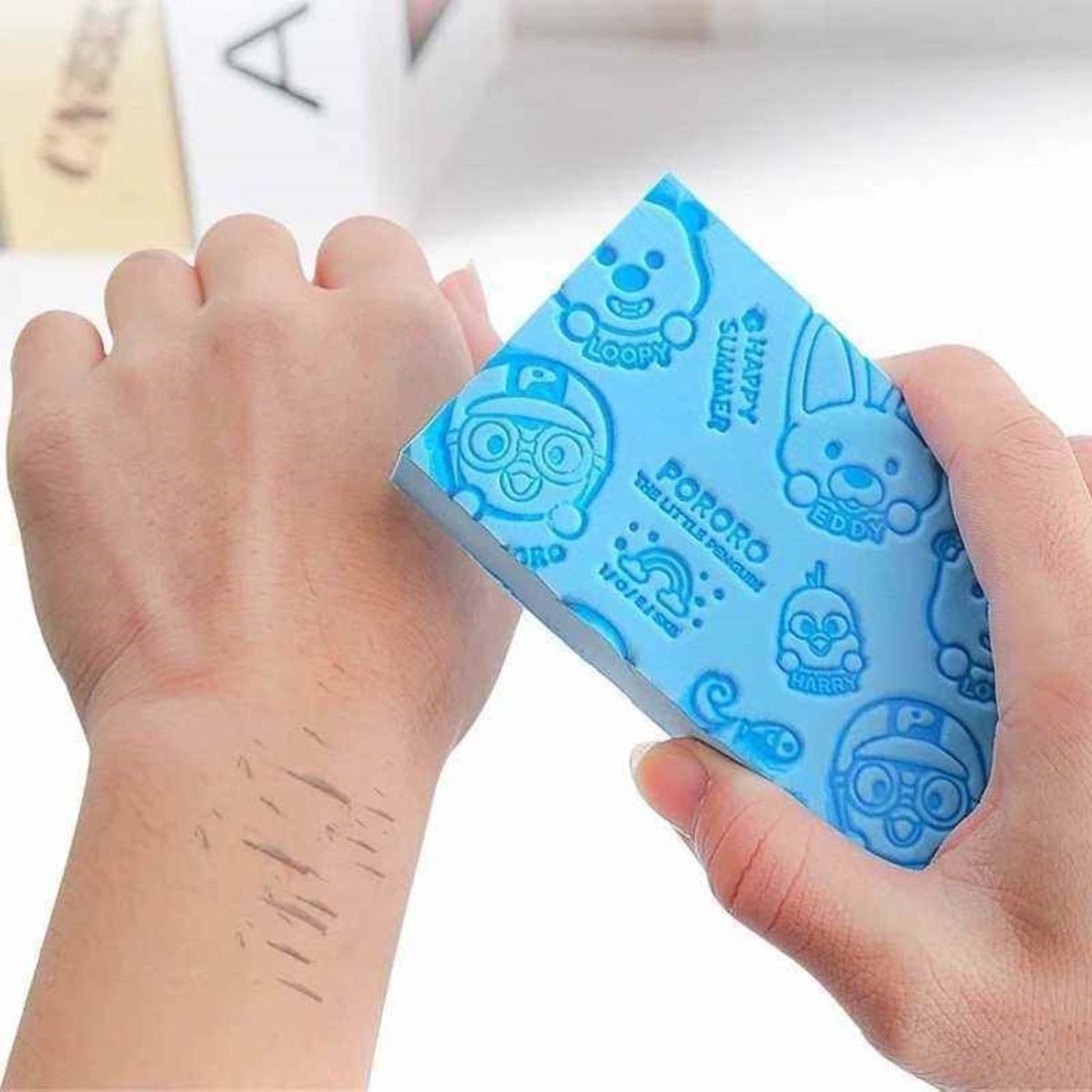 GENERICO - Esponja Exfoliante Azul Generico para Baño