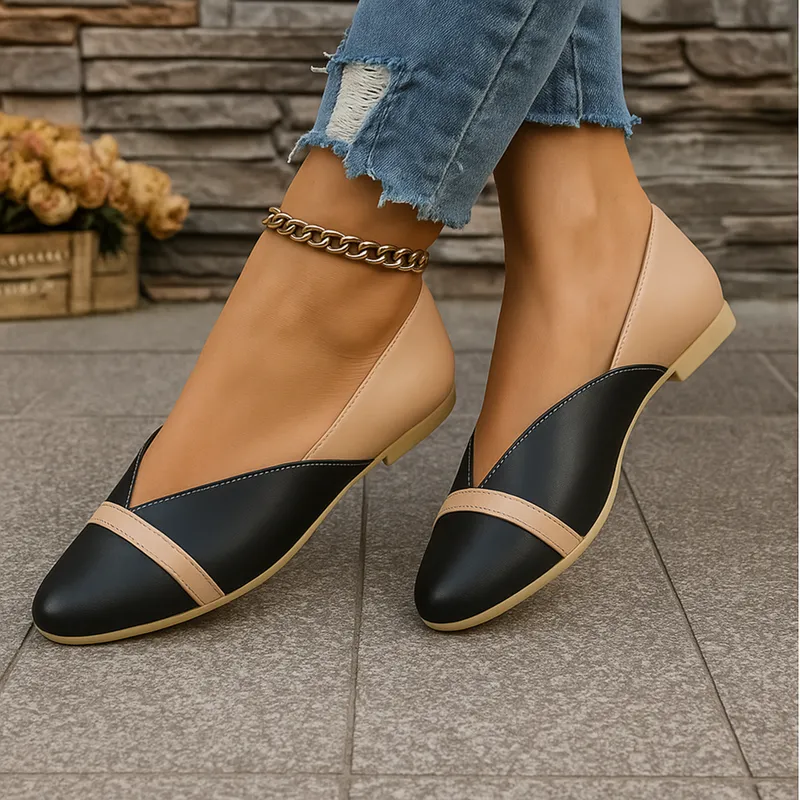 GENERICO - Balerinas Mujer Misshus Chloe negro beige