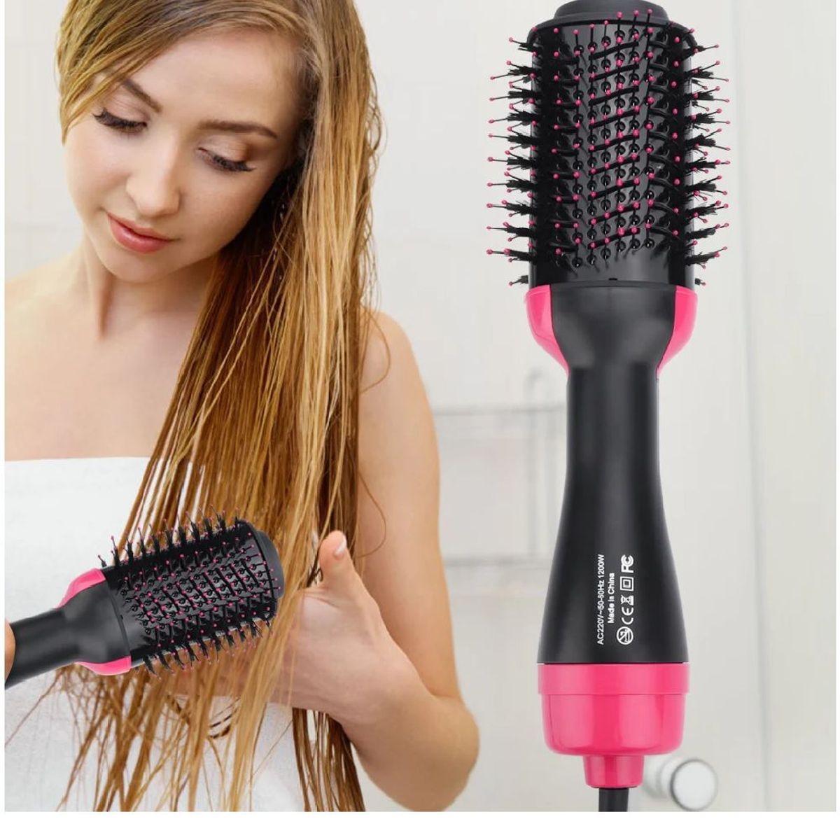 GENERICO - Cepillo Secador Alisador de Cabello Multifuncional 3 en 1