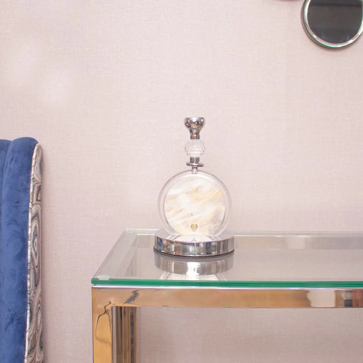 PANADECOR - Candelero Decorativo Panadecor Plateado 20Cm De Acrílico