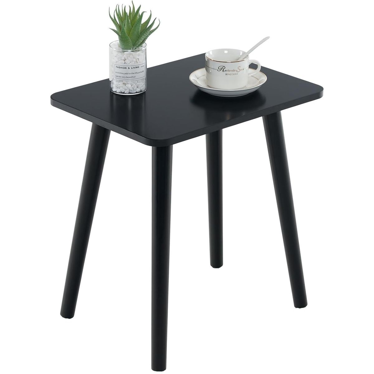 GENERICO - Mesa auxiliar modelo nordico color negro