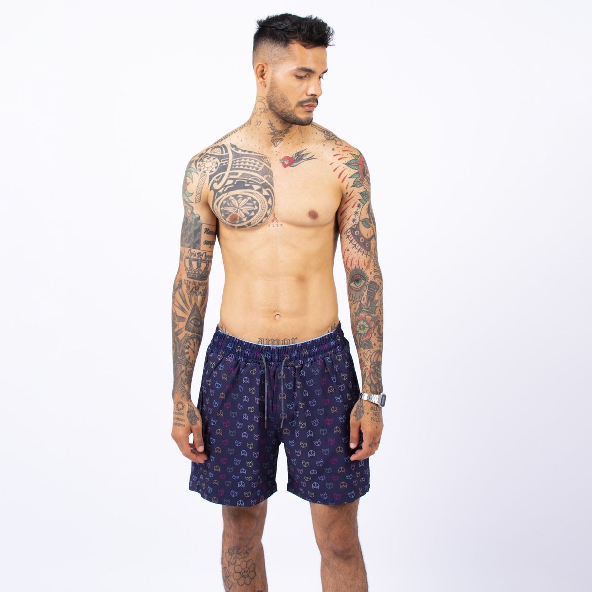 BHEVSK - Short de baño Azul Wolfy