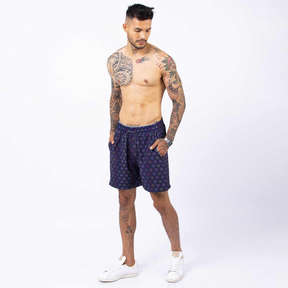 BHEVSK - Short de baño Azul Wolfy