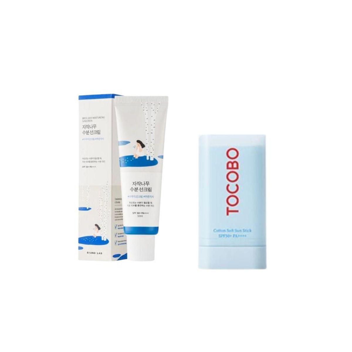 TOCOBO - Pack Tocobo Sun Stick - Round Lab Birch Juice Moisturizing