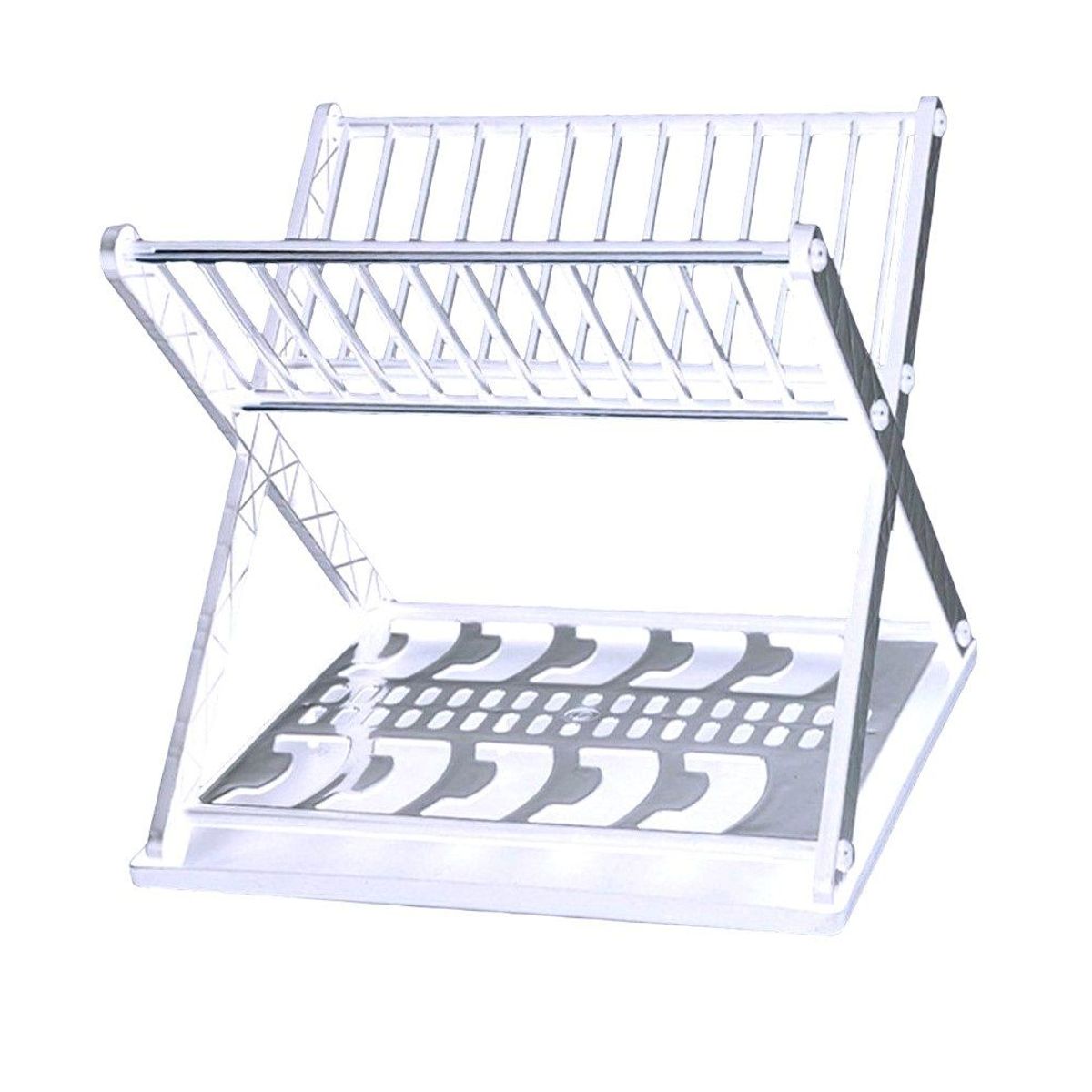 GENERICO - Organizador  Escurridor de platos modelo X Color Blanco