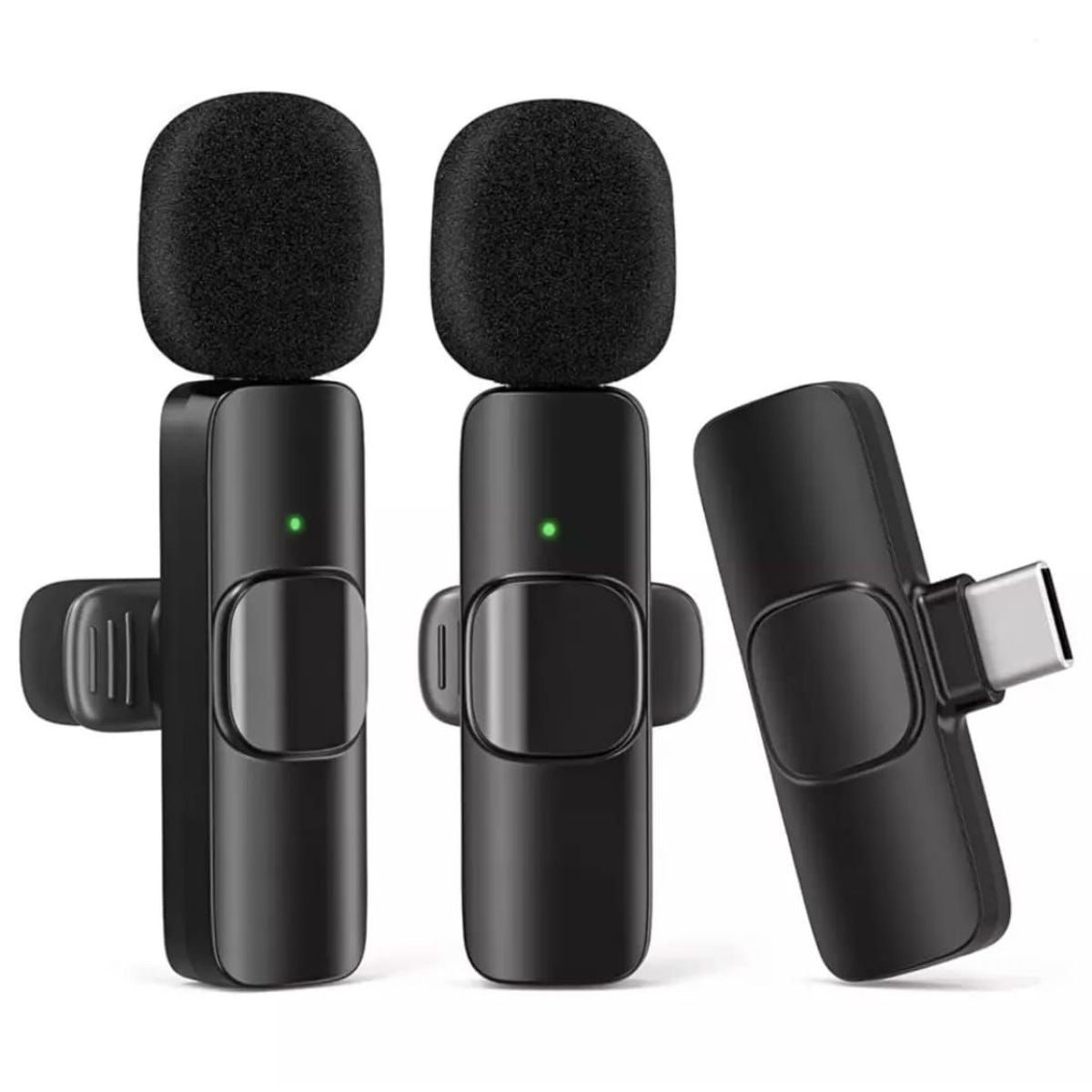 GENERICO - Micrófono Inalámbrico Solapero Pechero 2 En 1 Celular Usb C