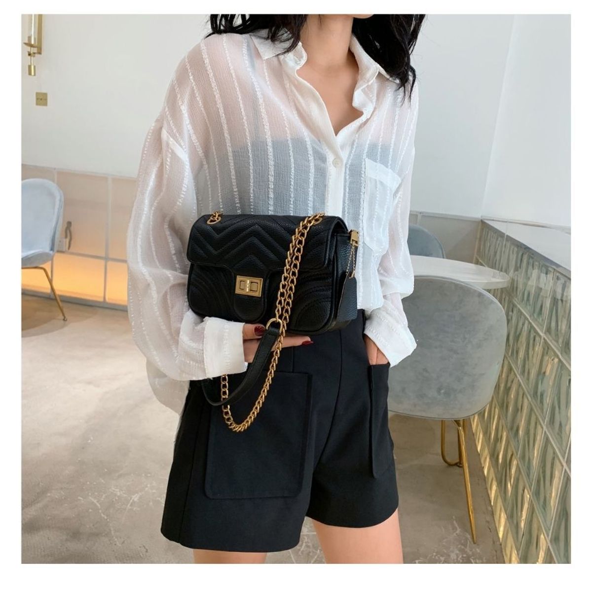 GENERICO - Crossbody  Rectangular Elegante para Mujer_.