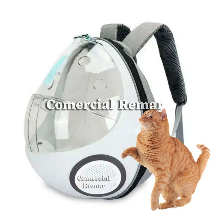 GENERICO - Mochila Cama para Gato Mascota Huevo Capsula Blanco.