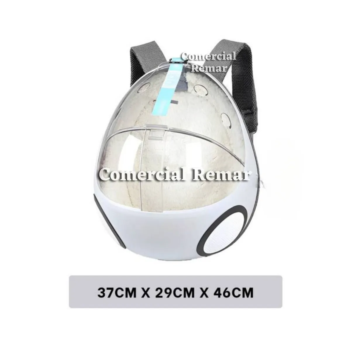 GENERICO - Mochila Cama para Gato Mascota Huevo Capsula Blanco.