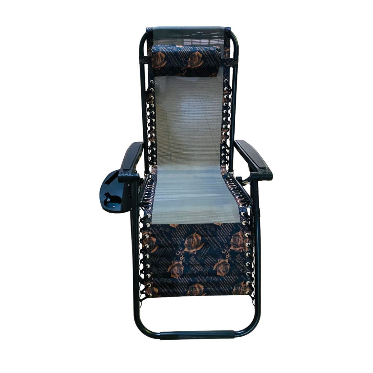 GENERICO - Silla Plegable de Terrasa o Playera Marron con Bandeja