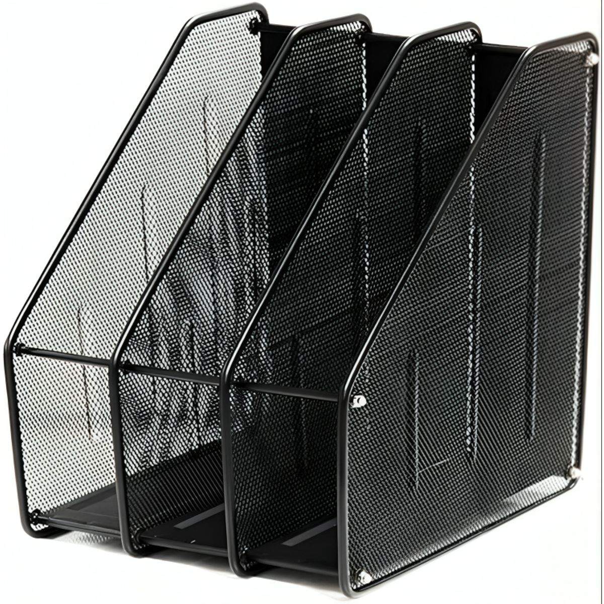 GENERICO - Organizador metálico 3 rejillas de Documentos de escritorio