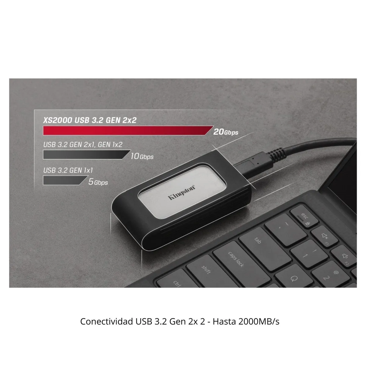 KINGSTON - SSD Externo XS2000 2TB
