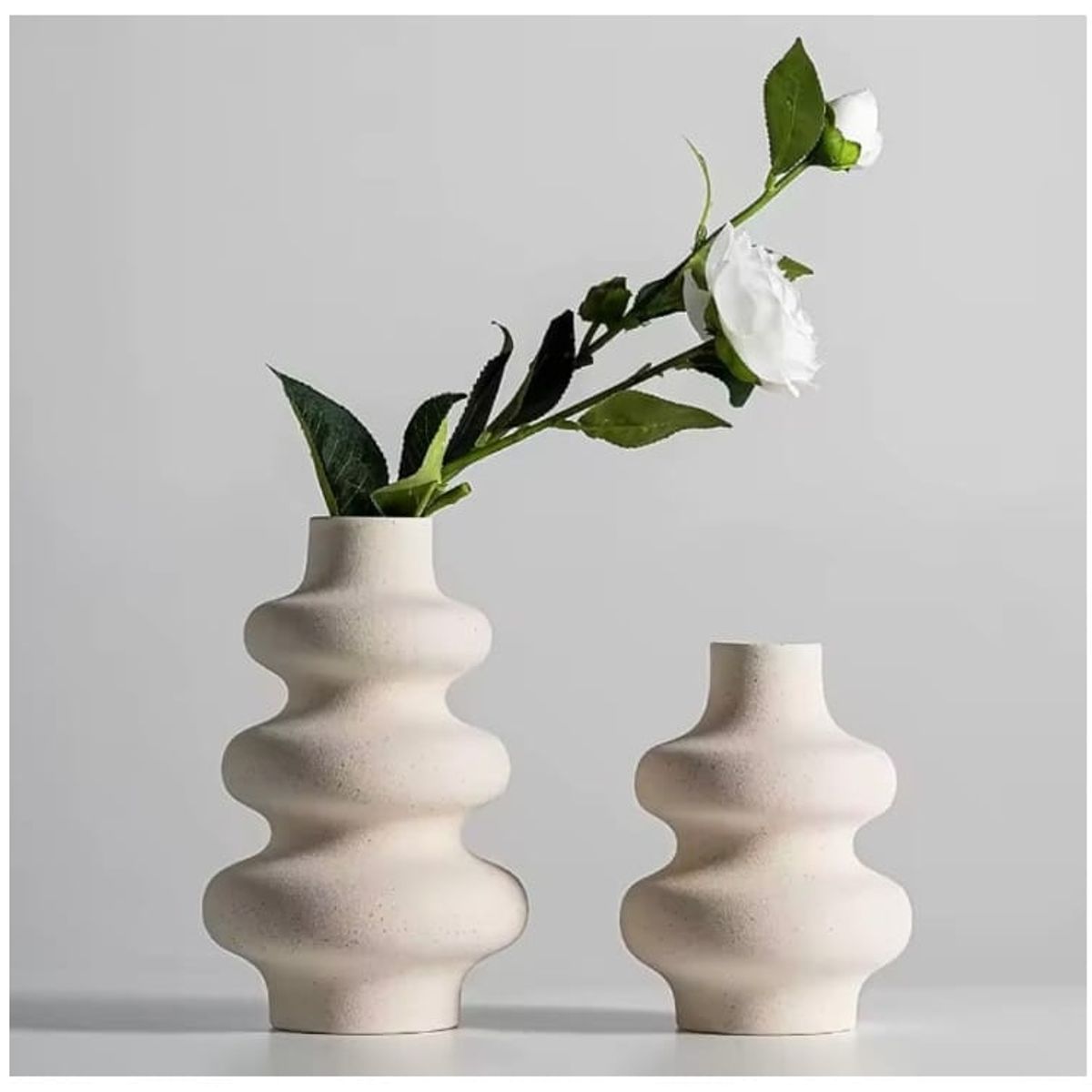 GENERICO - Adorno juego de dos jarrones de ceramica