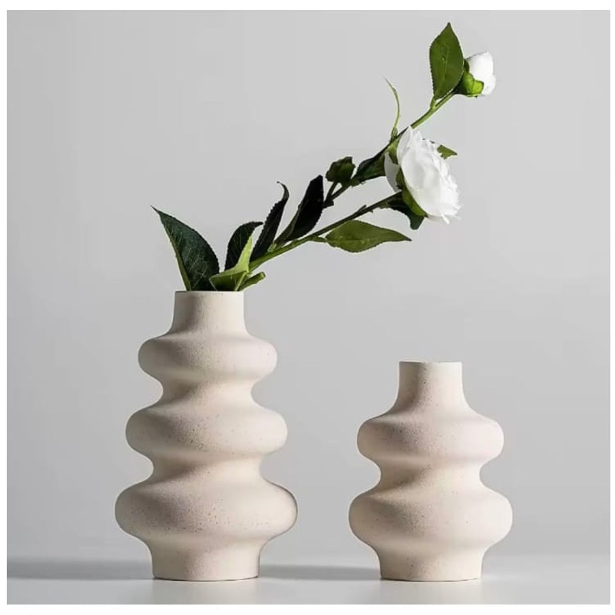 GENERICO - Adorno juego de dos jarrones de ceramica