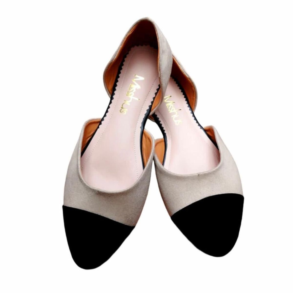 GENERICO - Balerinas Mujer Misshus Rina beige negro