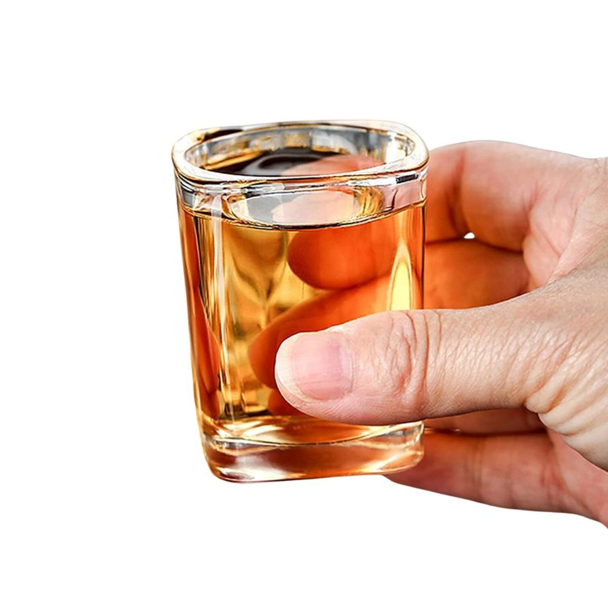 INSPIRA - Juego de 6 Mini Copitas de Shot Cuadrado de Vidrio