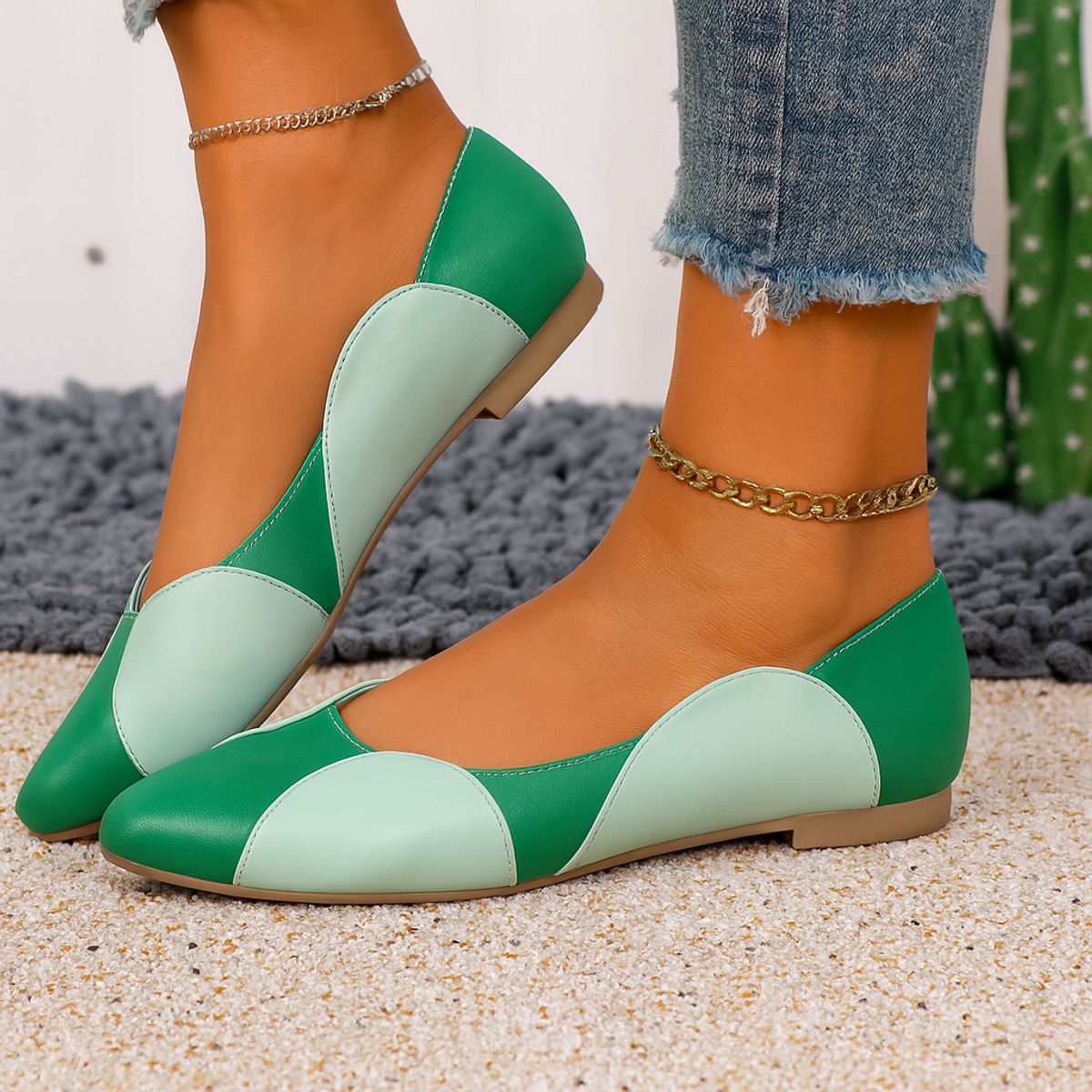 GENERICO - Balerinas Mujer Misshus Danna verde