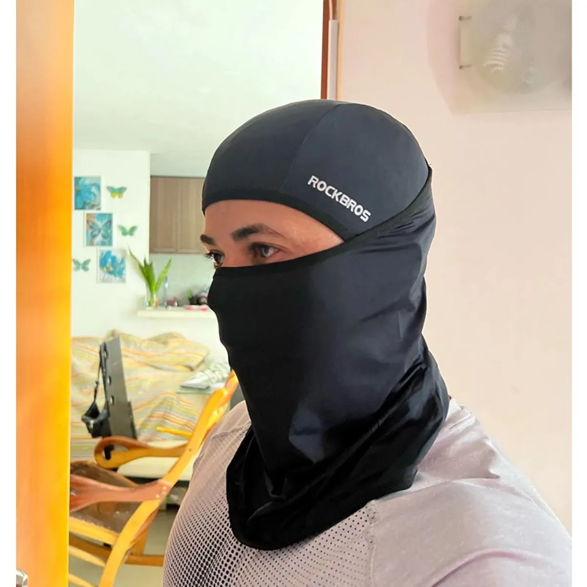 ROCKBROS - Pasamontaña Cortaviento Ciclismo Moto Camuflado M4 ROCKBROS
