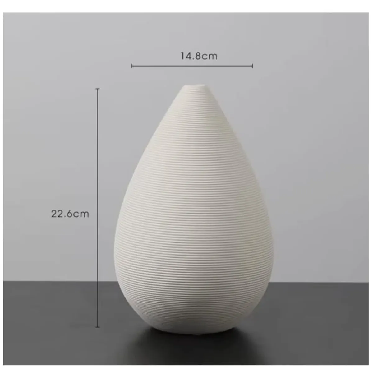 GENERICO - Adorno florero de ceramica redondo 22.6 x 14.8 cm