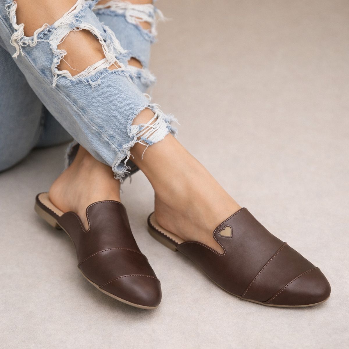 GENERICO - Zapatos mules Mujer Misshus Iris marron