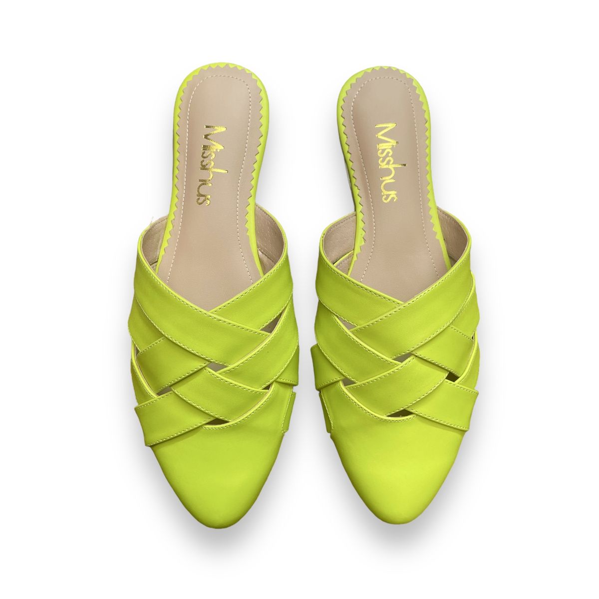 GENERICO - Zapatos mules Mujer Misshus Hilda verde limon