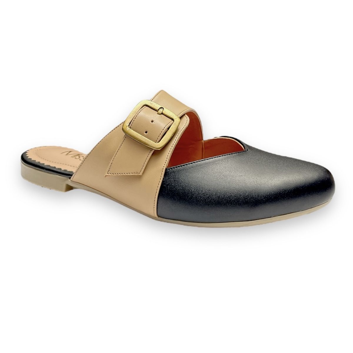 GENERICO - Zapatos mules Mujer Misshus Ana negro beige