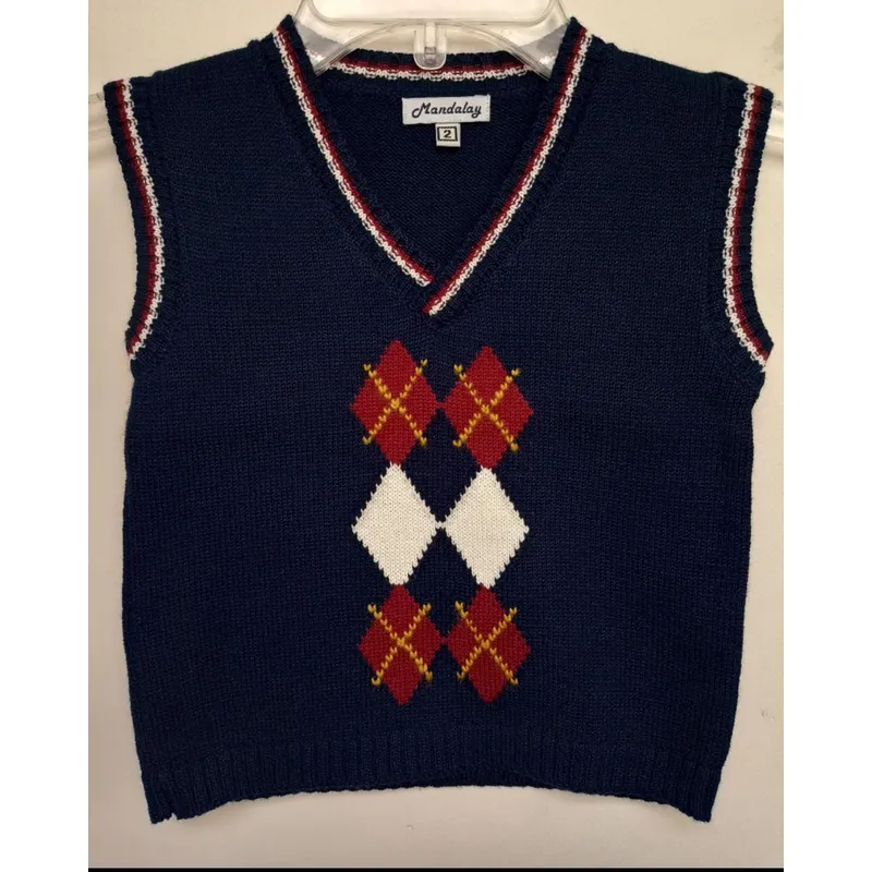 GENERICO - Pullover Chaleco Azul Cocos