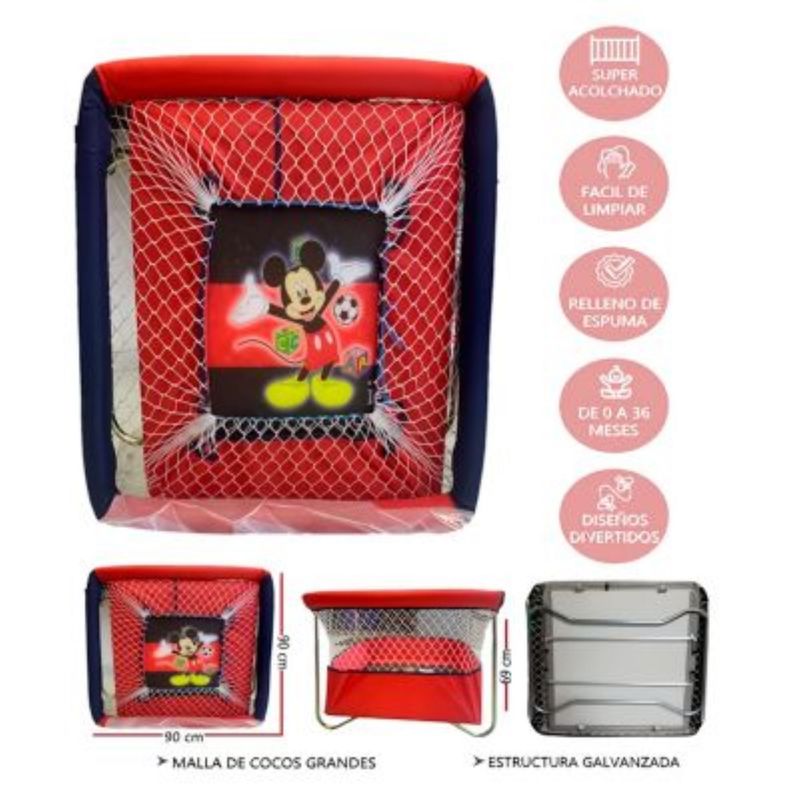 GENERICO - Corral para Bebes Acolchado Cielo Rojo