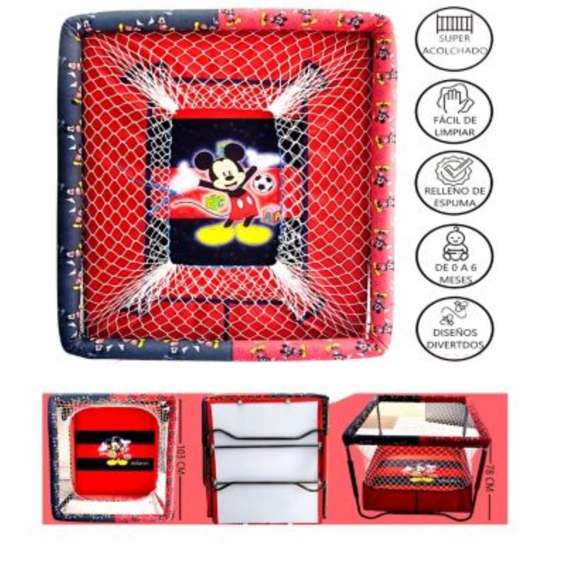 GENERICO - Corral para Bebes Acolchado DREAM NEW Rojo