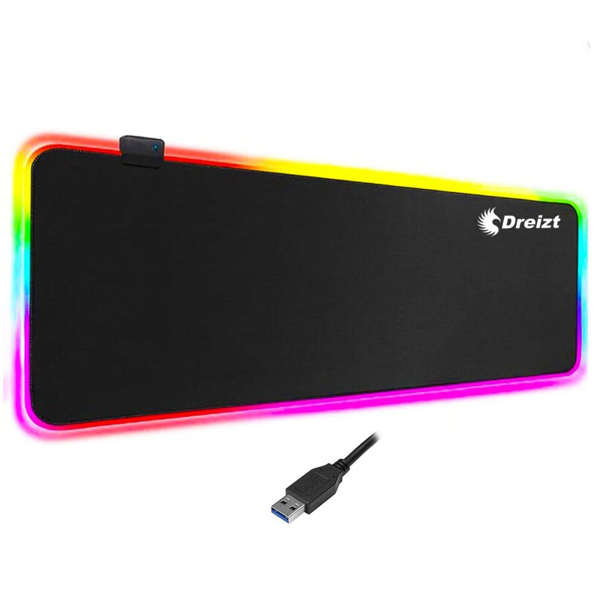 DREIZT - Mousepad Gamer RGB Multicolor XL 80cm x 30cm