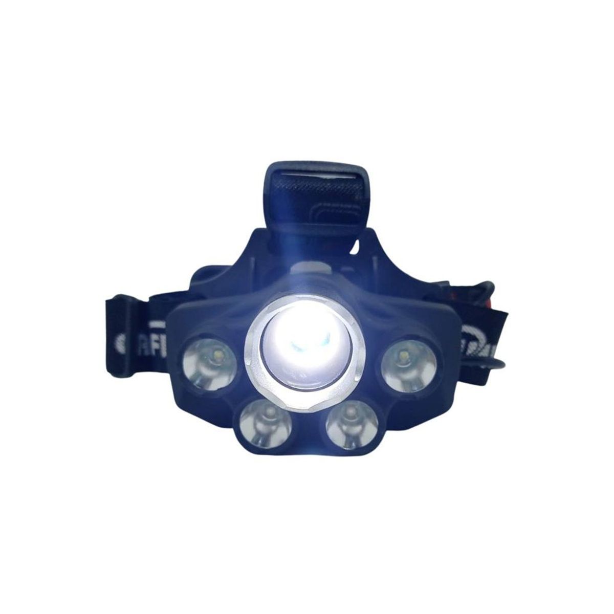 CAFINI - Linterna Frontal 5 Leds Recargable Multifuncional Luz Azul 7627C-5
