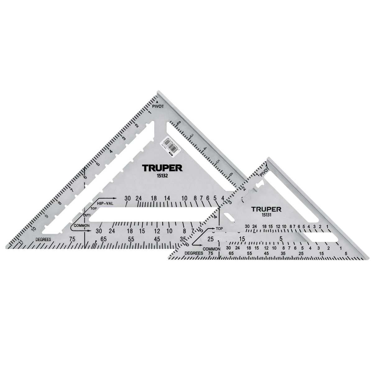 TRUPER - Juego De 2 Escuadras rápidas De 7 Y 12 Pulgadas De Aluminio Truper